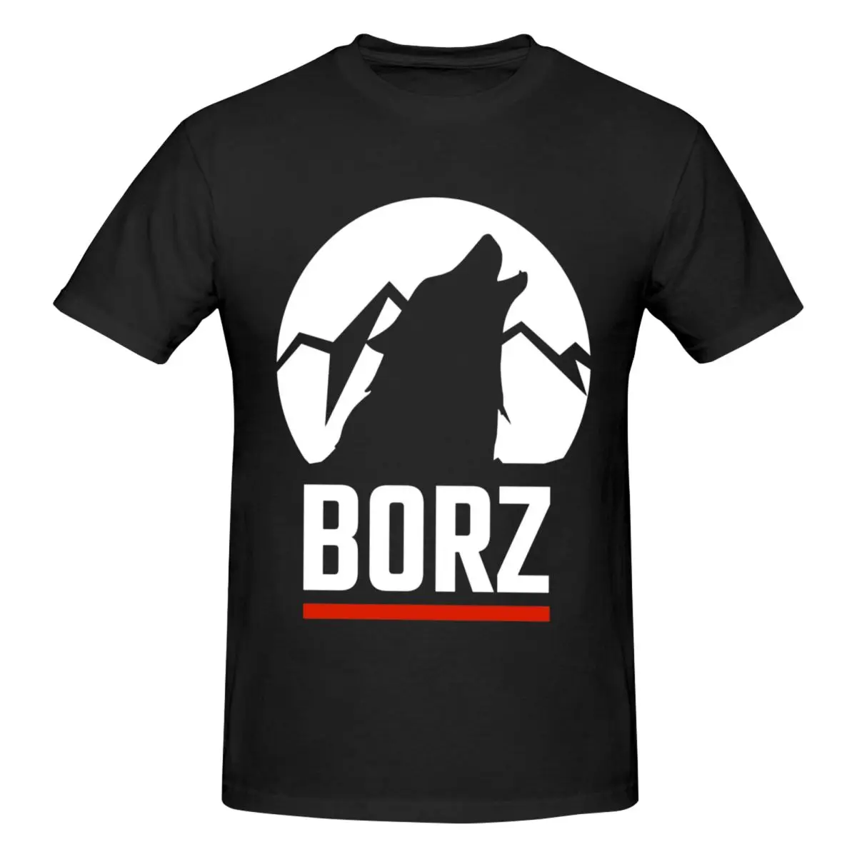 Мужская трендовая футболка Chechen Borz Wolf, винтажная футболка большого размера с хлопковыми рукавами на заказ, Homme