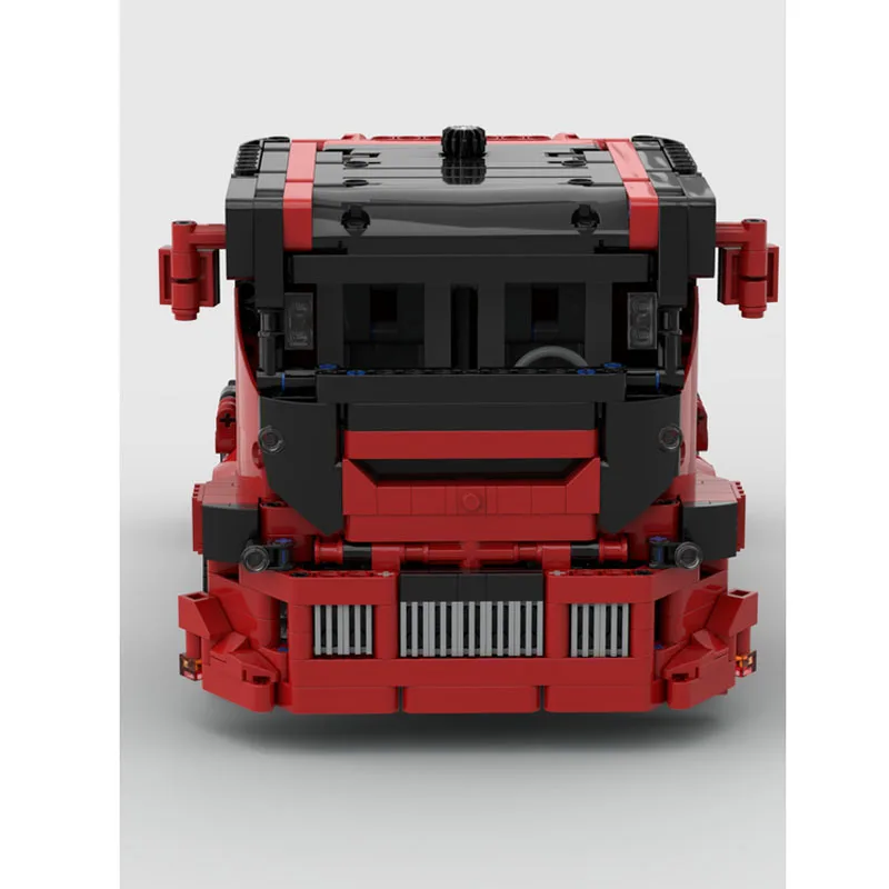 Фото MOC-57878 Транспортный гоночный автомобиль, грузовик, строительный блок, модель-722 деталей, MOC Creative Boy, детский строительный блок на день рождения, игрушка в подарок №3