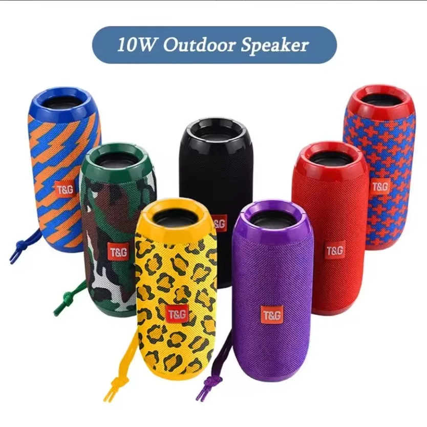 Фото Pop Pop TG117 Портативный Bluetooth-динамик TWS Беспроводная двойная басовая уличная колонка Бумбокс FM AUX TF Карта Музыкальный плеер для кемпинга R №2