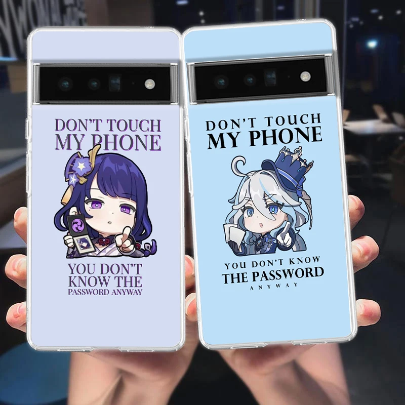 Чехол для телефона Genshin Impact Kawaii с рисунком для Google Pixel 9 Pro XL 8 7 6 Pro 8A 7A 6A 5 4 5A 4A 3A XL
