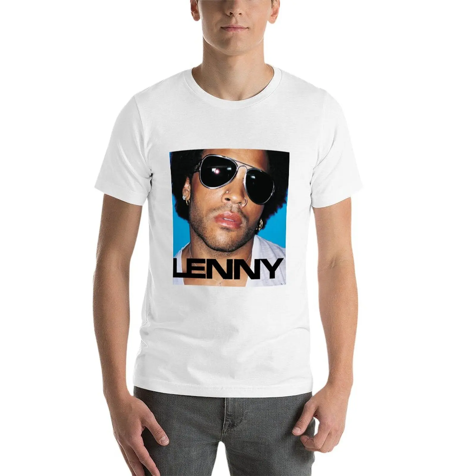 Фото Футболка Lenny Kravitz, мужские футболки, мужская футболка с рисунком, футболка с рисунком №4
