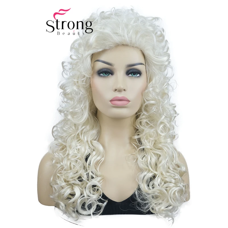 Strongbeauty вьющийся парик для женщин, длинные 23-дюймовые светлые странные парики, вьющийся великолепный синтетический парик Shag