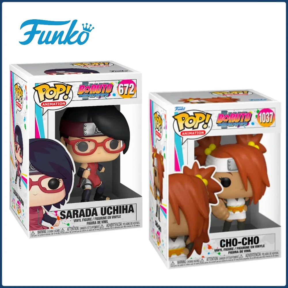 Фигурки Funko BORUTO Uchiha Sarada Chio Chio Young Hot Blooded Персонажи Limited Аниме Периферийные устройства Модель куклы Игрушка в подарок