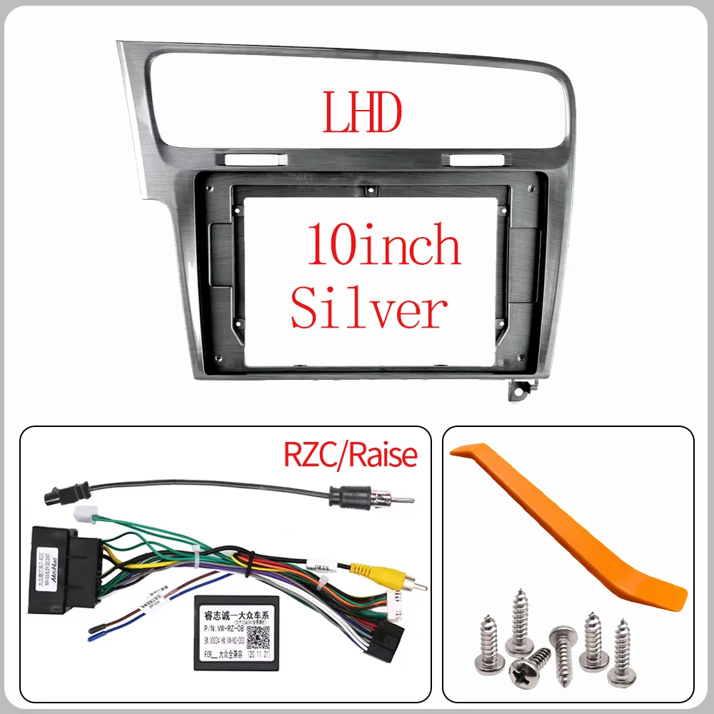 Фото Для Volkswagen MK7 Golf7 2013-2020 10,1-дюймовый автомобильный CD-радио пластиковая панель Fascias установка рамки Android мультимедийный Playe кабель №4