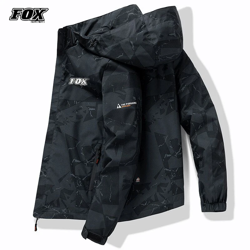 Фото FOX Велоспорт команда Capa De Chuva Motoqueiro Impermeavel Men MTB велосипед Мотокросс водонепроницаемая куртка Мужская Уличная походная Толстовка №4