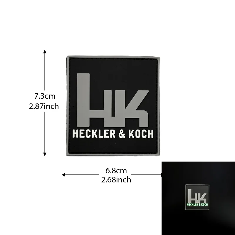 Фото HK Heckler and Koch Нашивка на значок морале, ПВХ повязка на липучке, тактические нашивки для одежды №3