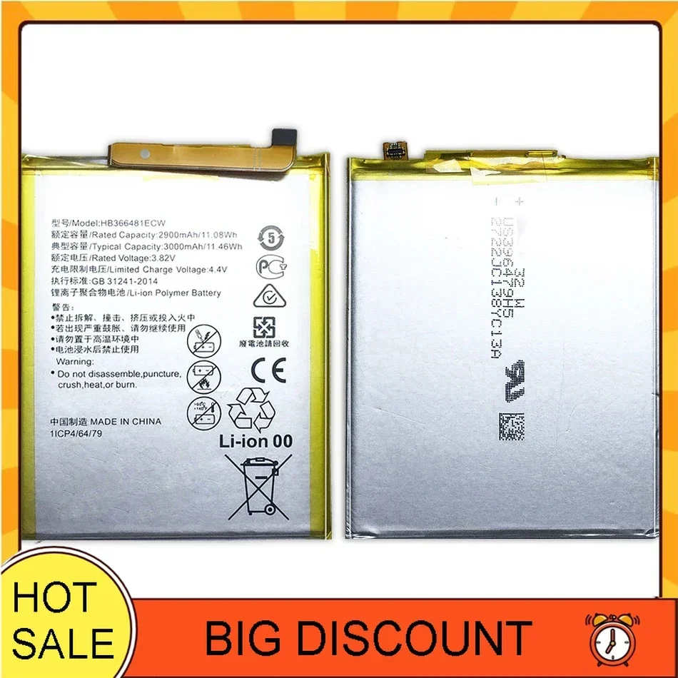HB 366481 Аккумулятор для мобильного телефона ECW для Huawei GR3 2017/для Honor 8 9 Lite/P8 P9 lite 2017/pra-lx1 PRA LX1 PRA-L100 PRA-TL10
