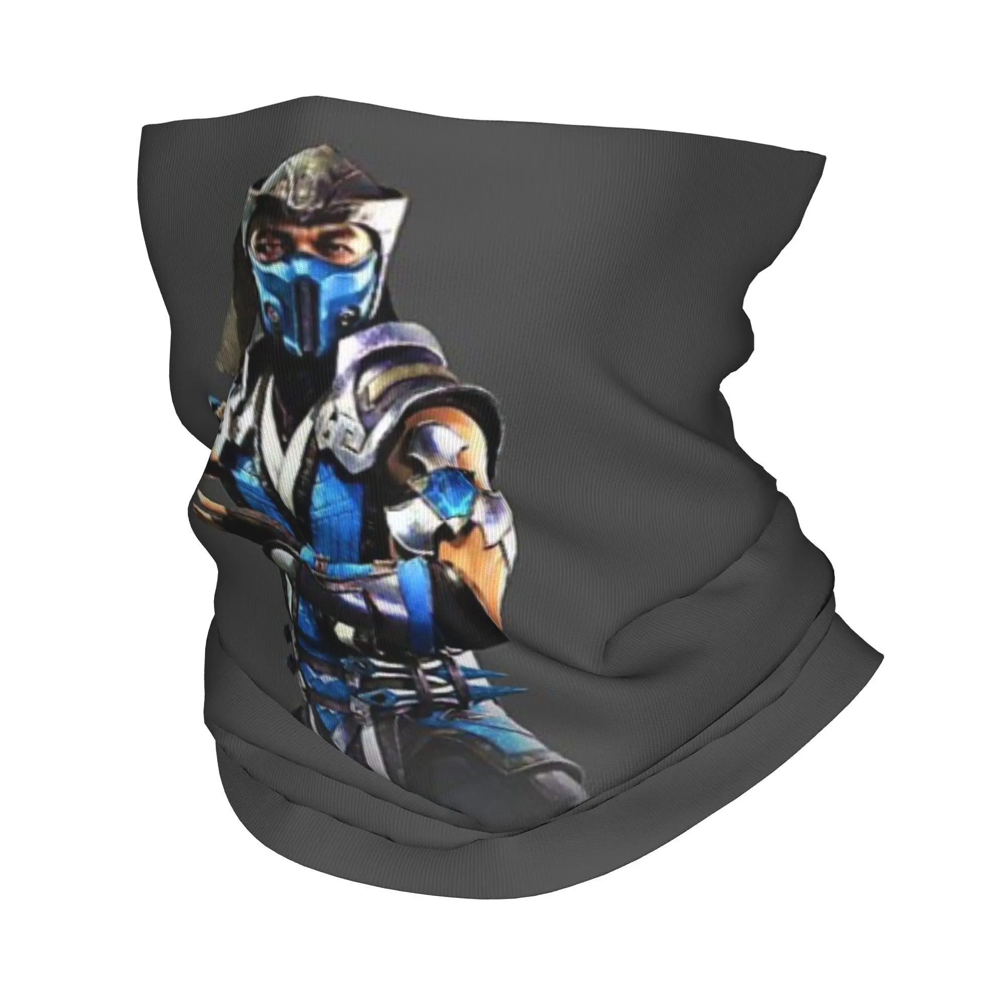 Фото Mortal Kombat Sub-Zero бандана, гетры с принтом, маска, шарф, теплая повязка на голову для спорта на открытом воздухе, унисекс, для взрослых, дышащая №3