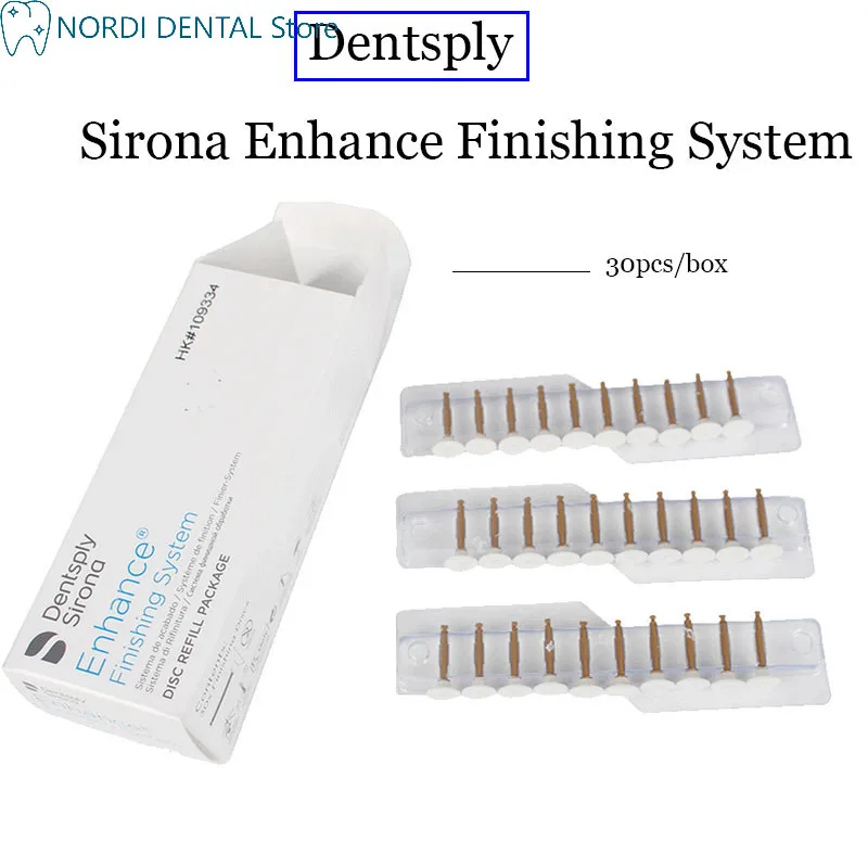30 шт. в коробке, Dentsply Sirona, Улучшенная система отделки, Dentsply, полировальные стаканы, полировальные точки, композитные полимерные диски