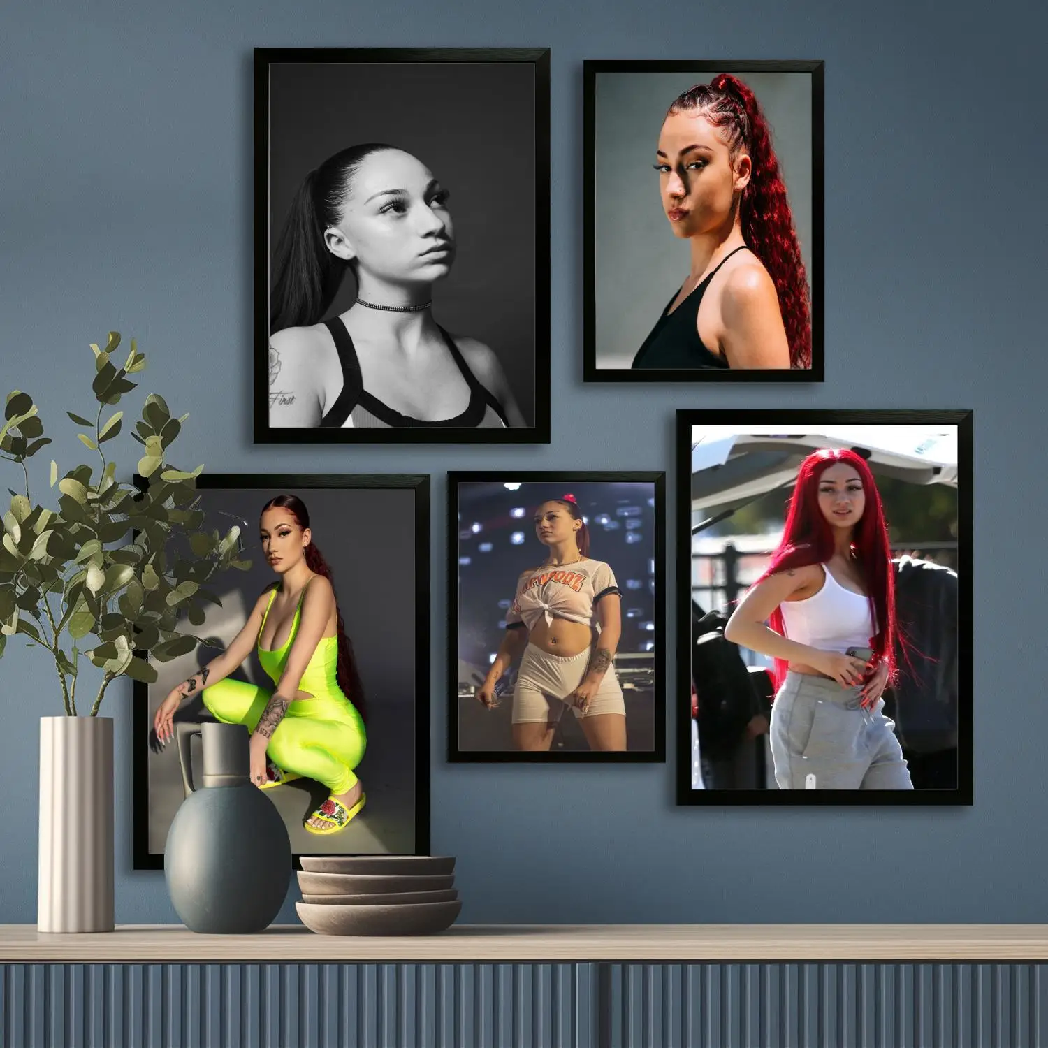 Плакат на холсте Bhad Bhabie и настенное искусство, печать с изображением, современный декор для семейной спальни, декоративная живопись