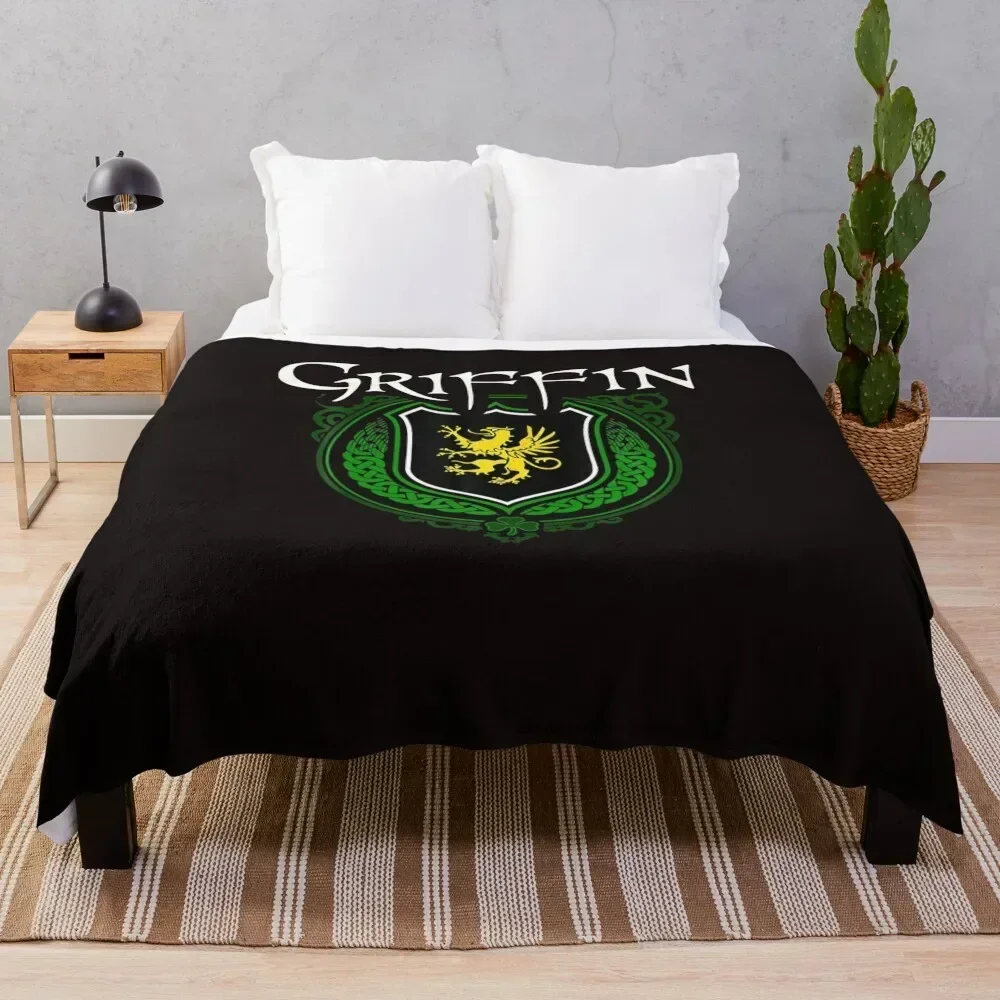 Футболка Griffin Surname Irish Last Name Griffin Family Crest, тяжелое одеяло для младенцев, роскошные брендовые одеяла для диванов
