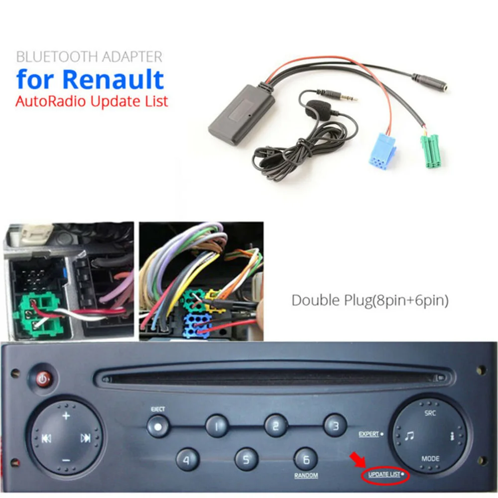 Автомобильный Bluetooth 5,0 стерео аудио AUX вход кабель мини разъем для Renault 2005-11 абсолютно новые автозапчасти высокое качество и долговечность