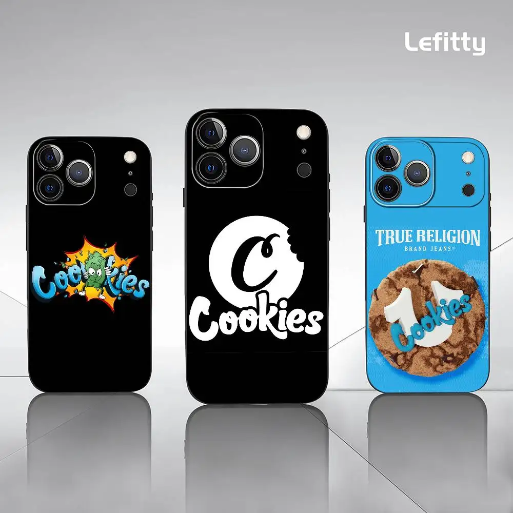 Модный чехол для телефона C-Cookies C-Clothing для iPhone 17, 16, 15, 14, 13, Pro Max Plus, мини-черный матовый мягкий чехол Funda