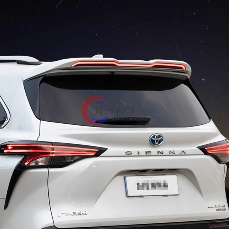 Фото Спойлер на крышу для Toyota Sienna 2021-2023, высококачественный светодиод из АБС-пластика с подсветкой, украшение заднего крыла автомобиля, заднее крыло багажника №2