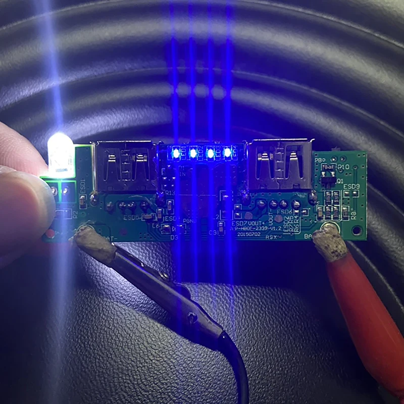 Фото Двойная материнская плата USB 5 В для мобильных устройств EDP2339, основное управление телефоном, блок питания, печатная плата со светодиодной подсветкой, аксессуары для самостоятельного изготовления №2