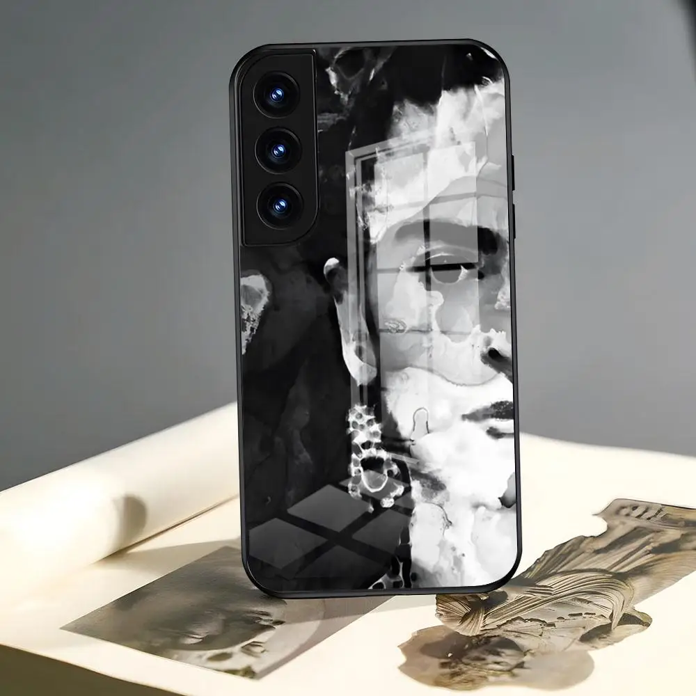 Чехол F-Frida-Kahlos с рисунком для Samsung s 24 23 22 21 20 a 34 54 53 note20 Антивор m 54 Plus стеклянный чехол