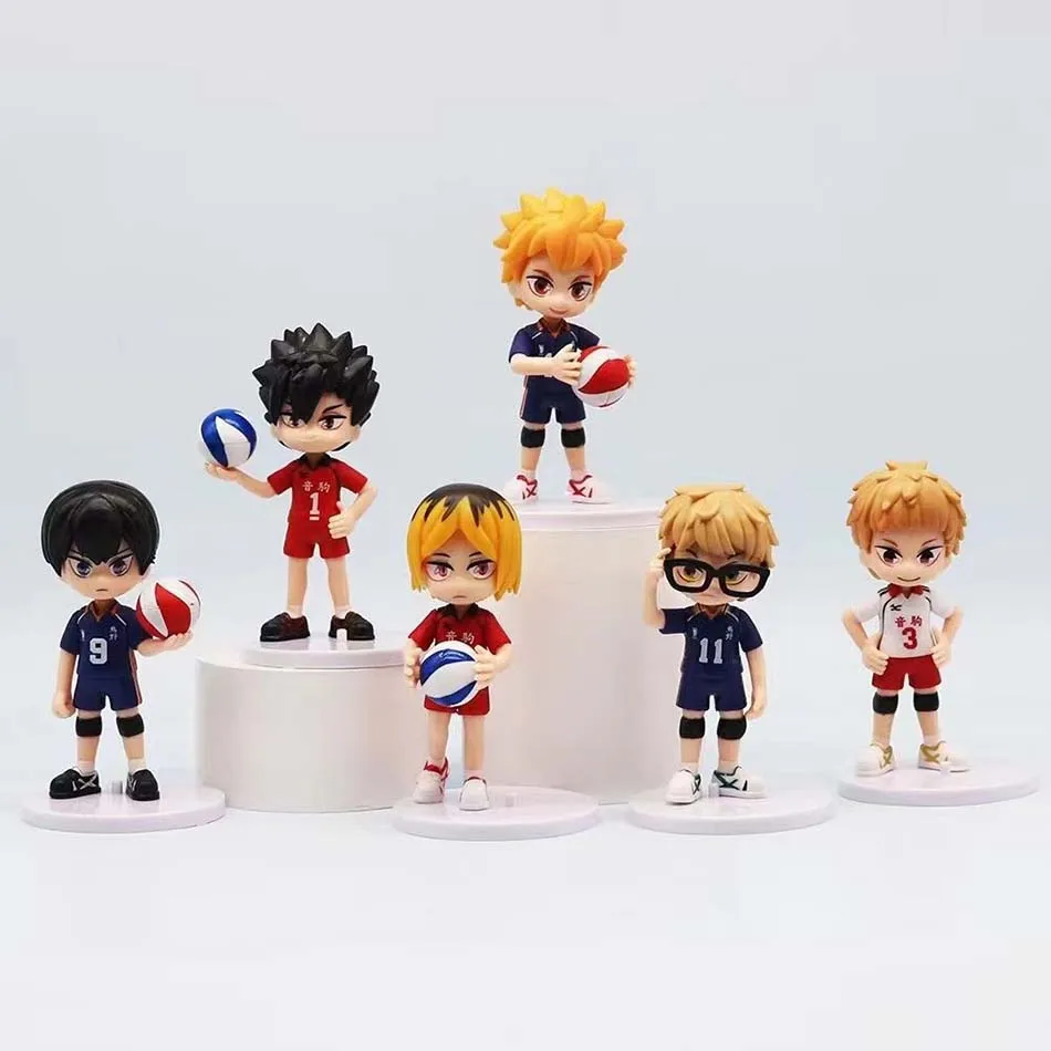 6 Упаковок, Волейбольные Детские Фигурки Haikyuu Второго Поколения, Версия Q, 9,5 См