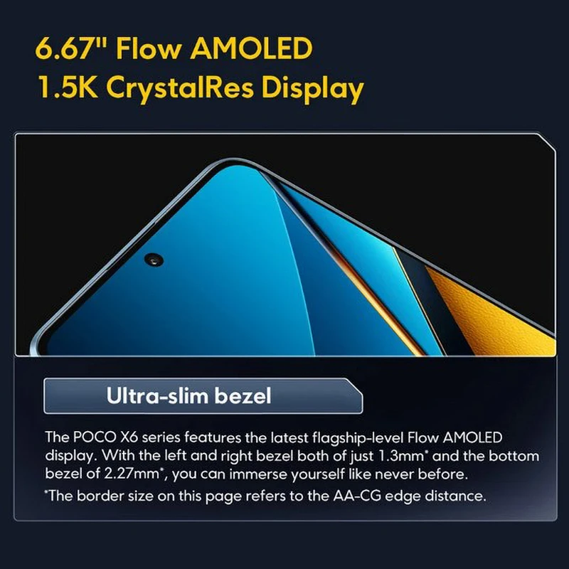 Смартфон глобальная версия POCO X6, телефон с Snapdragon 7s Gen 2, 120 Гц, AMOLED дисплей, камера 64 мп с OIS 67 Вт, зарядка 5100 мАч (art.: 3920c674fedc8) - 3920c674fedc8