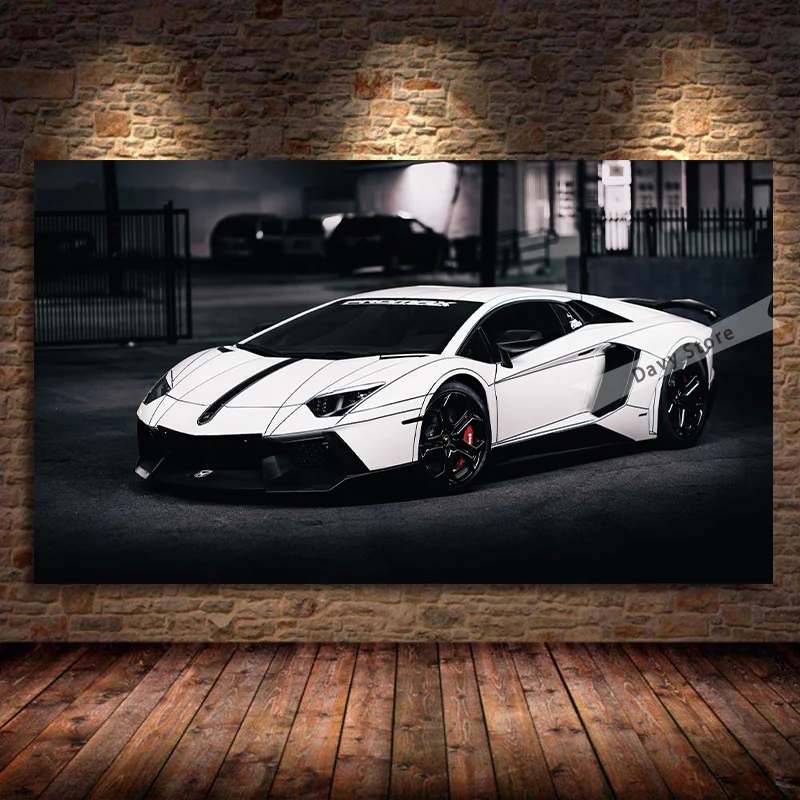 Фото Роскошные супермарки Lamborghini серии автомобилей, классные спортивные автомобили, Картина на холсте, плакаты, печать, настенные картины, гости... №4
