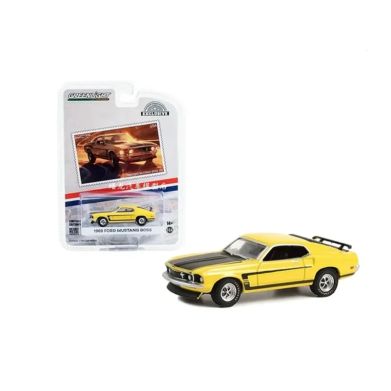 Литой под давлением Greenlight, масштаб 1:64, 1969 Ford Mustang BOSS, мускулистый автомобиль, сплав, имитация модели автомобиля, коллекция, демонстрационная игрушка, подарки