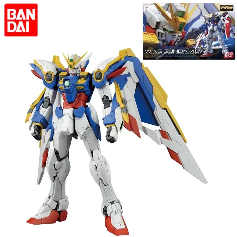 Оригинальная аниме-фигурка Bandai Gundam RG 20 1/144 XXXG-01W WING Gundam EW VER.KA Edition, сборная модель, аниме-фигурки, игрушки