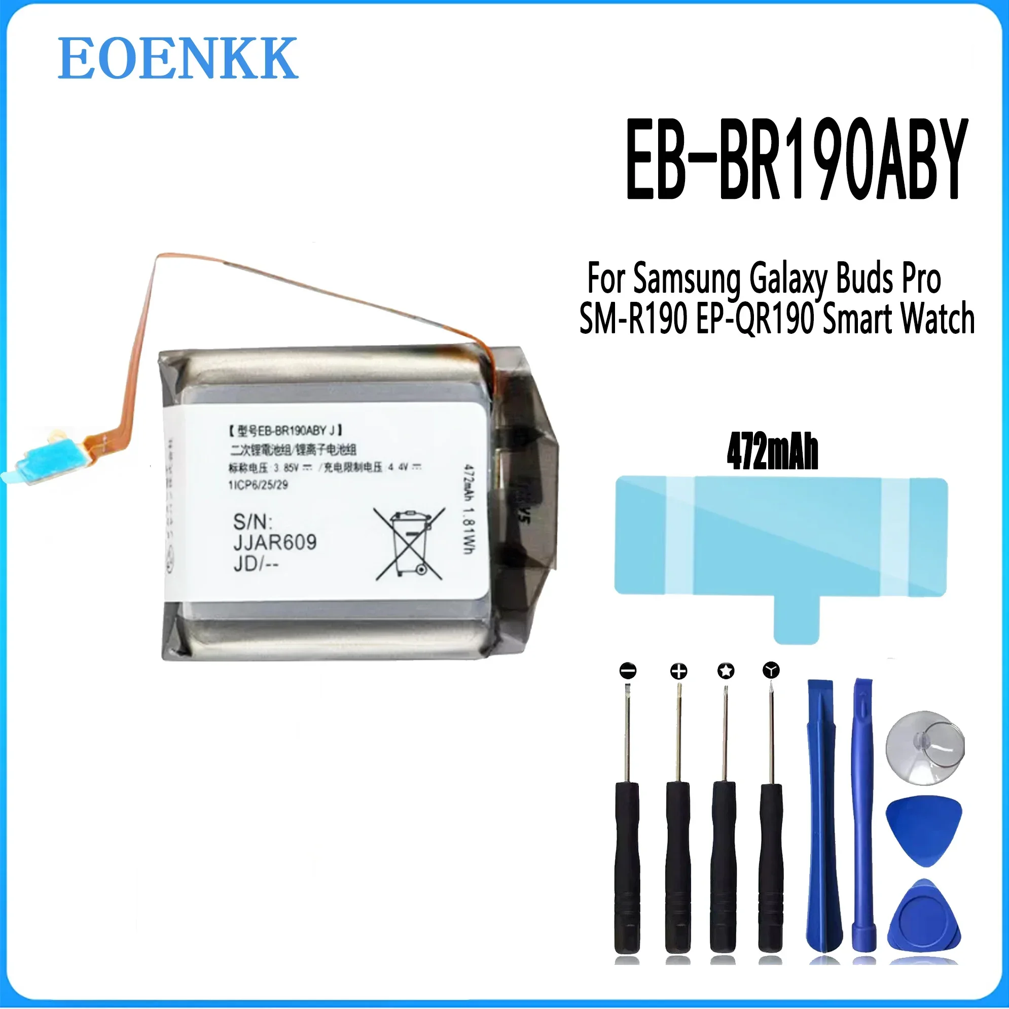EB-BR190ABY Аккумулятор для Samsung Galaxy Buds Pro SM-R190 EP-QR190 Аккумуляторы емкости смарт-часов
