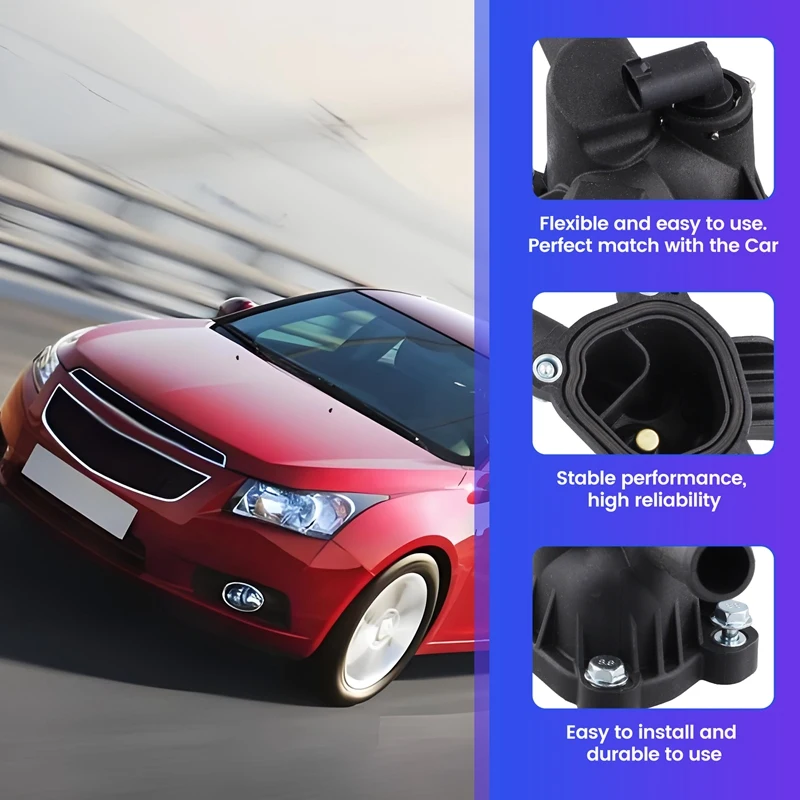 Фото Car Engine Water Pump Outlet Coolant Thermostat Housing 1338489 For Chevy Cruze 1.4L 2011-2016 Buick Encore 2013-2019 №2