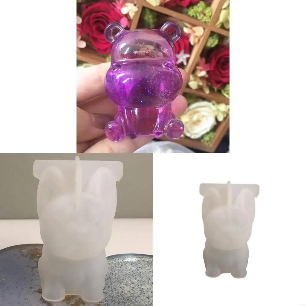 R3MC Hippo Lion Dog Ornament Crafts Silicone Lewelry Jewelry Dewelry Epoxy Casting Jewelry Tool