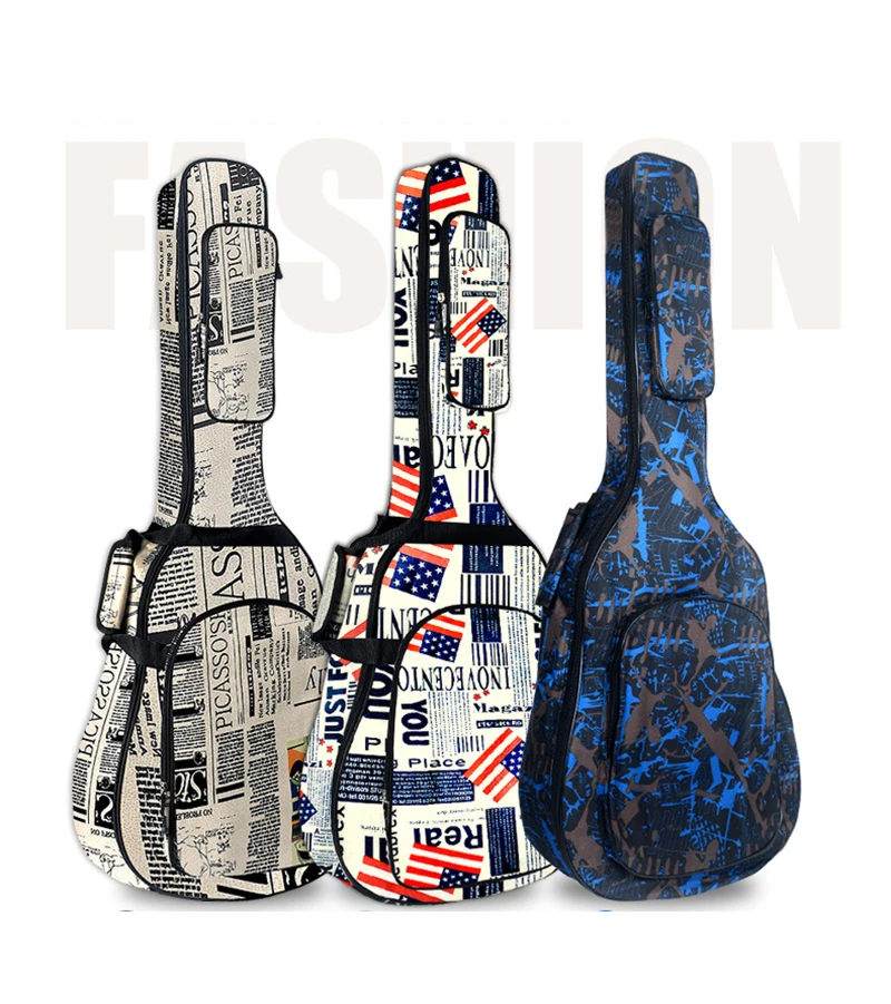 Tas gitar, tas gitar Oxford tahan air с pegangan Мена tali bahu disesuaikan for 39 40 41 inci