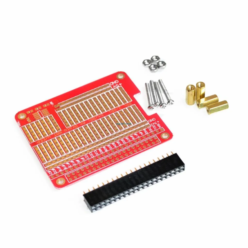 Защитный колпачок DIY Proto для Raspberry Pi 3 и Raspberry Pi 2, Модель B / B + / A + (красный)