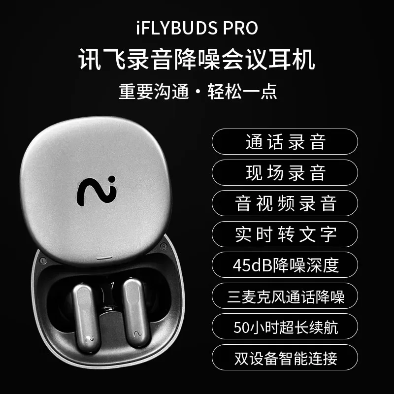 Фото iFLYBUDS Pro конференц-наушники-вкладыши, наушники-вкладыши, беспроводные Bluetooth-наушники, беспроводные наушники, синие №4
