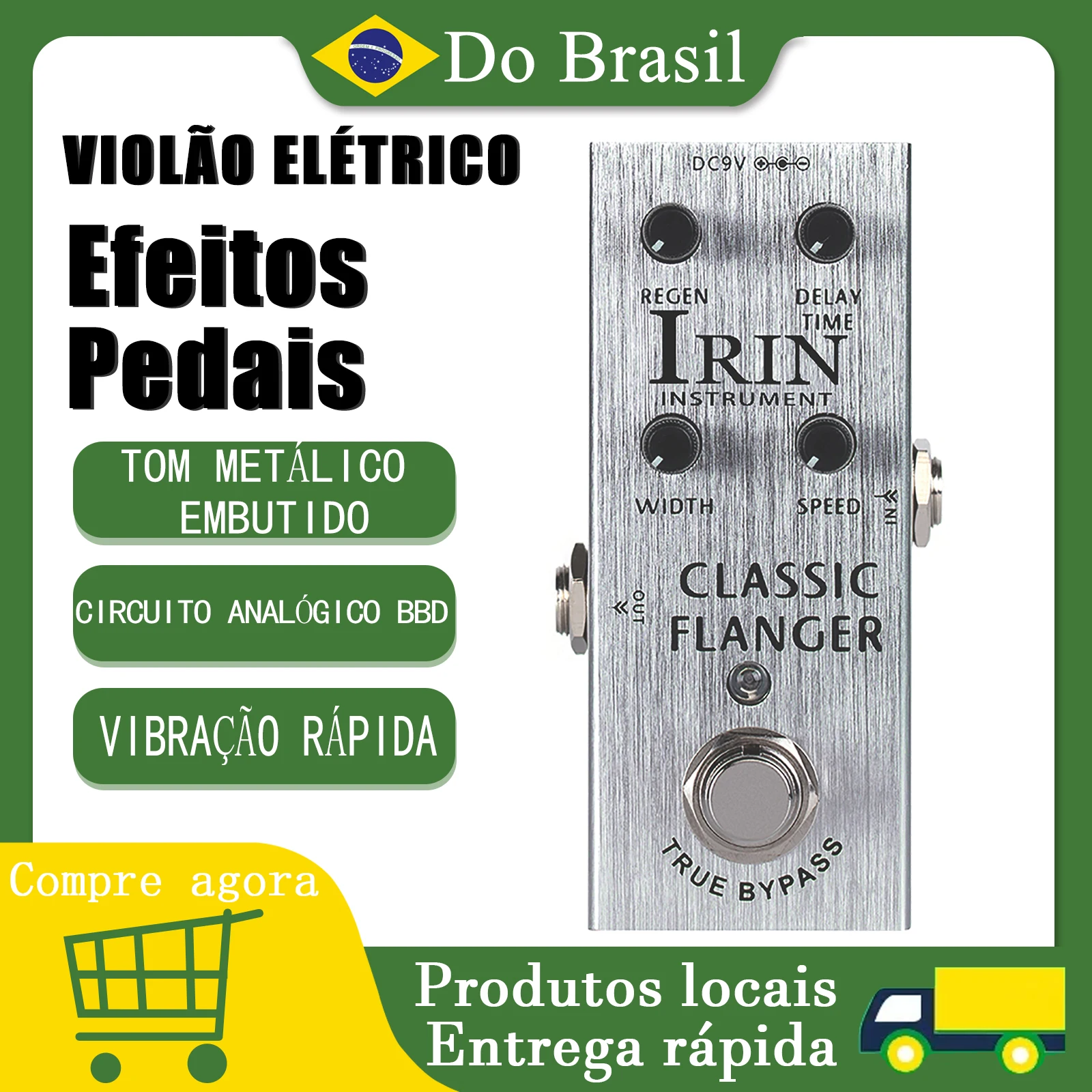 IRIN AN-13 классическая педаль эффектов для электрогитары Flanger с металлической отделкой Flanger Vibrato Effect True Bypass педаль аксессуары для гитары