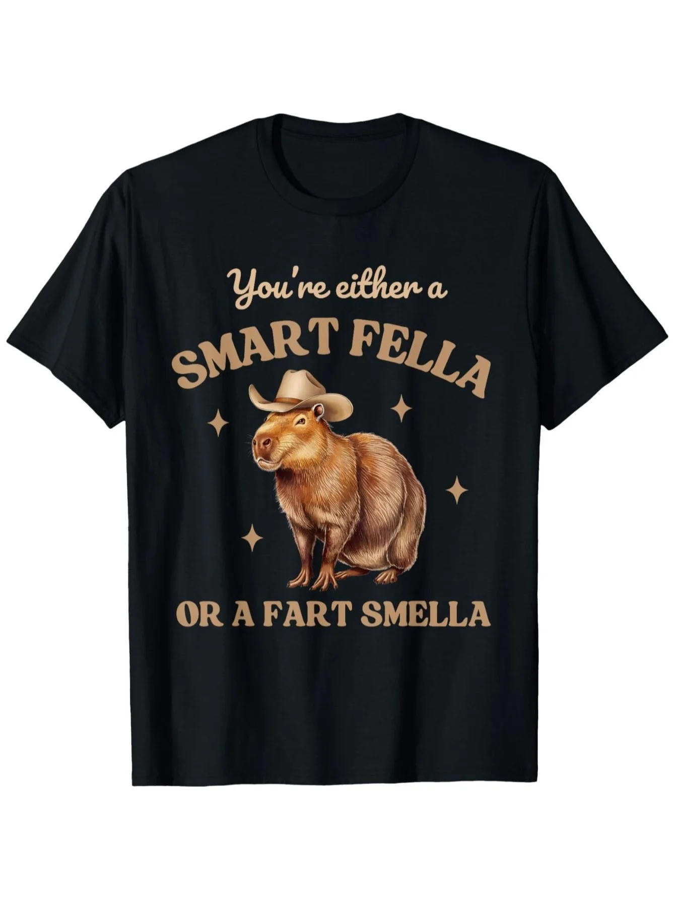 Юмористическая графика капибары «Smart Fella или Fart Smella»