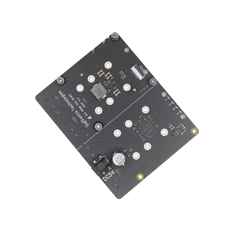 Фото Плата расширения Raspberry Pi 5 X1011 Quad M.2 SSD — адаптер PCIe — 4x 2280 NVME для высокоскоростного хранения №3