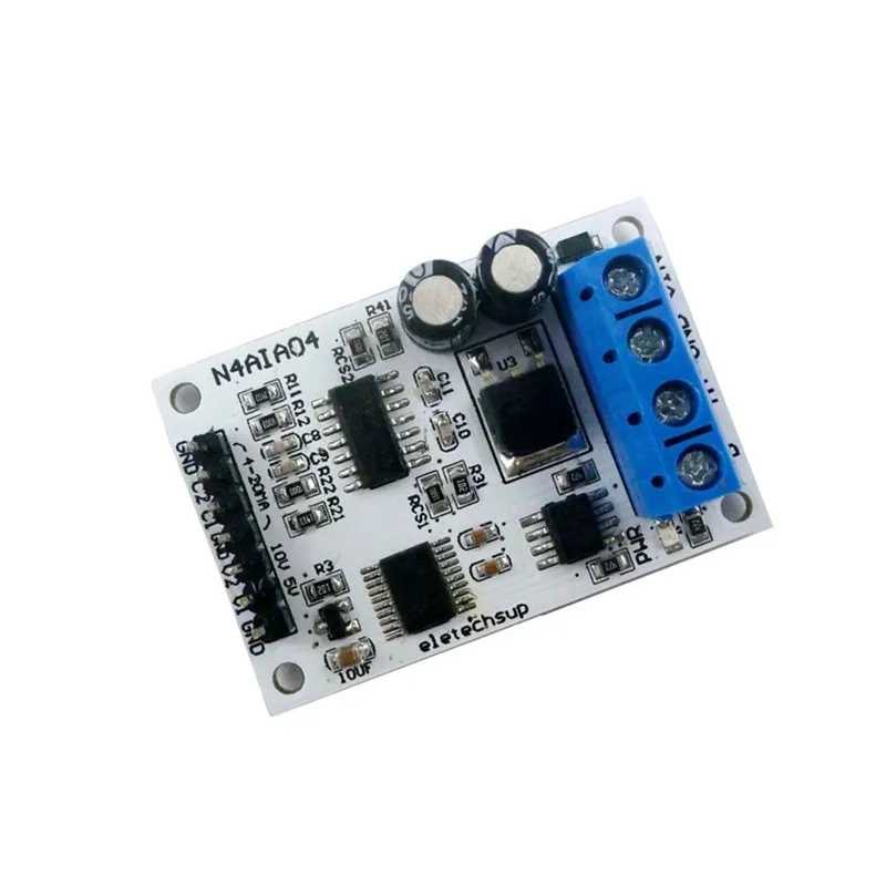 Аналоговый сбор напряжения N4AIA04 4-20MA/0-20MA/0-5V/0-10V 4ch RS485 Modbus RTU ADC модуль, 1 шт.