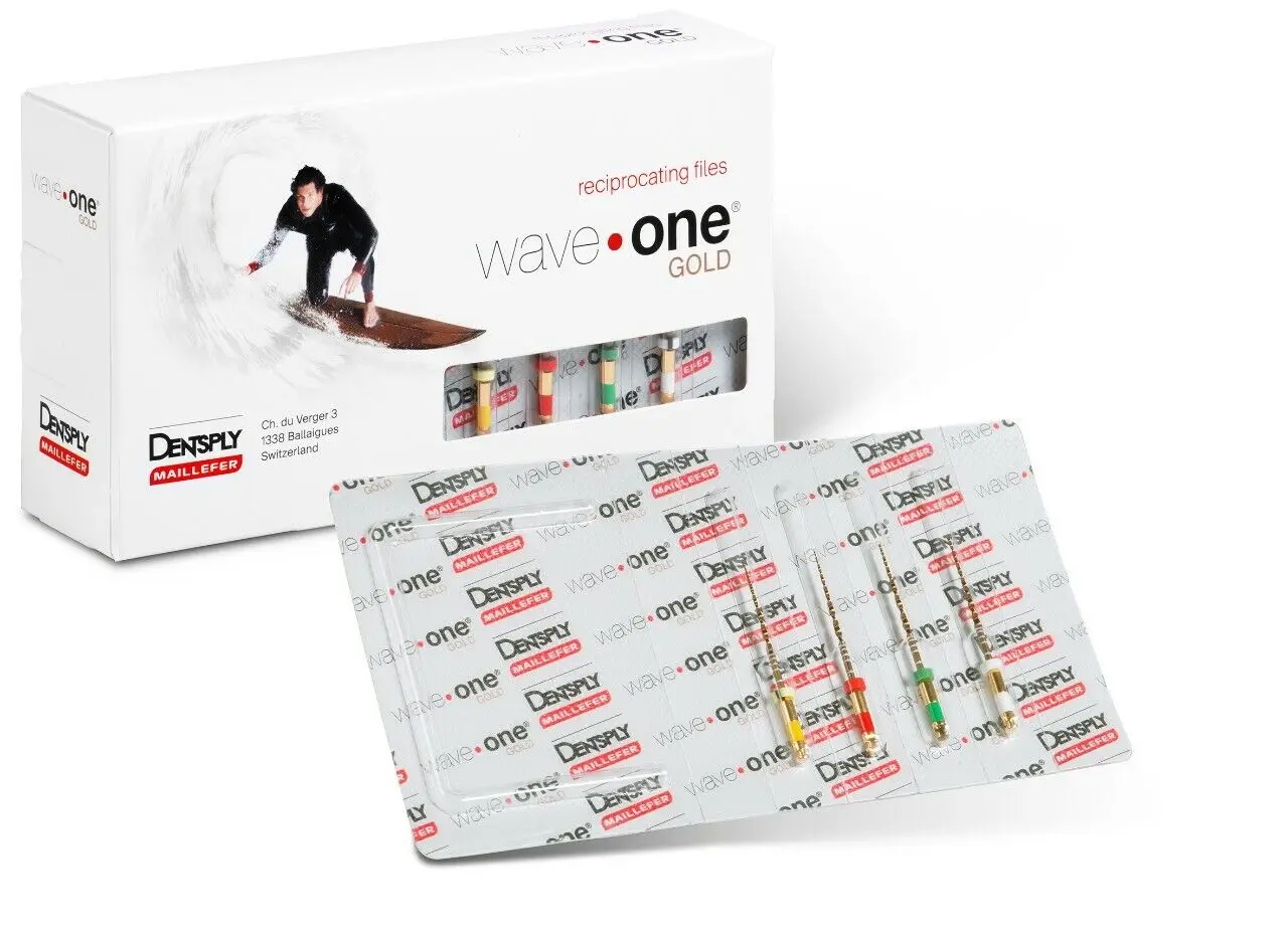 5PKs/15 файлов Waveone Gold Wave One Эндодонтический файл корневой канал Dentsply 4 файла/Pk стоматологический возвратно-поступательный напильник лечение корневого канала