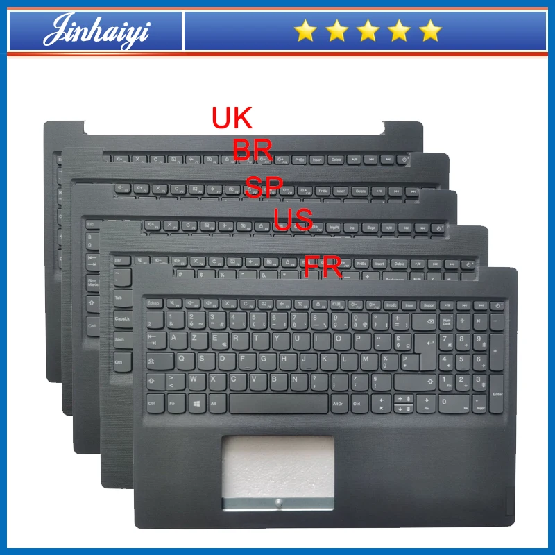 Верхняя крышка ноутбука, клавиатура для Lenovo IdeaPad V15-IIL V15-IGL V15-ADA V15-IKB IWL, чехол с подставкой для рук, клавиатура США SP FR BR