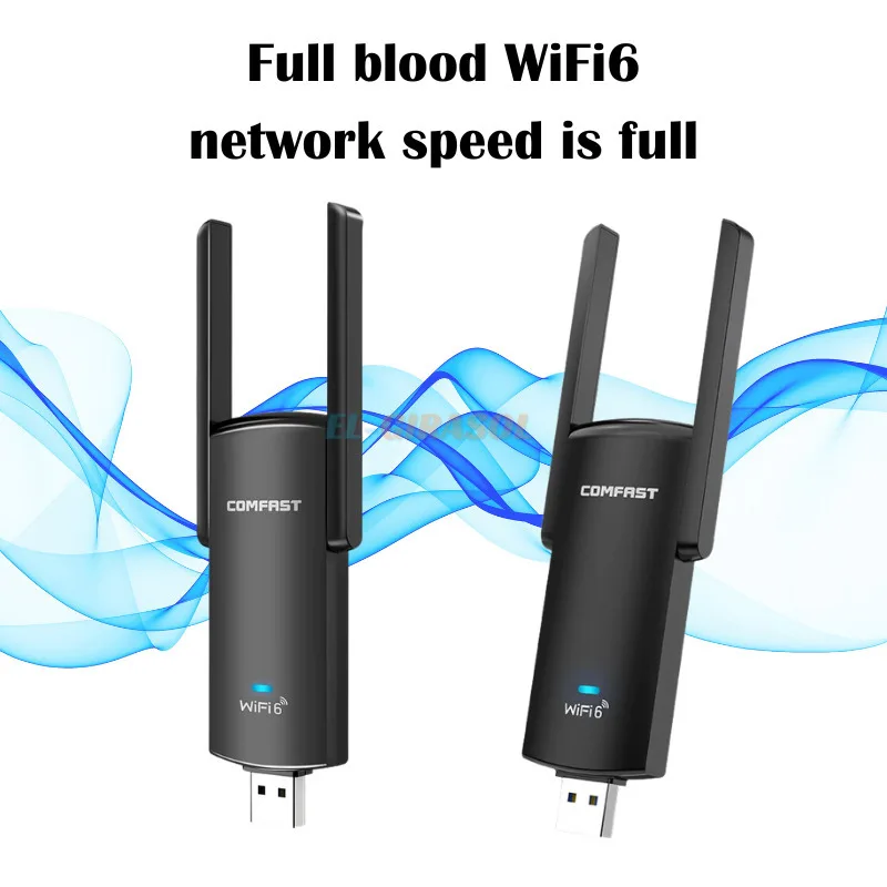 Фото COMFAST CF-953AX Wi-Fi6 USB-адаптер Беспроводная сетевая карта Приемник Гигабитный двухдиапазонный USB3.0 1800 Мбит/с 2,4G/5,8 ГГц №2