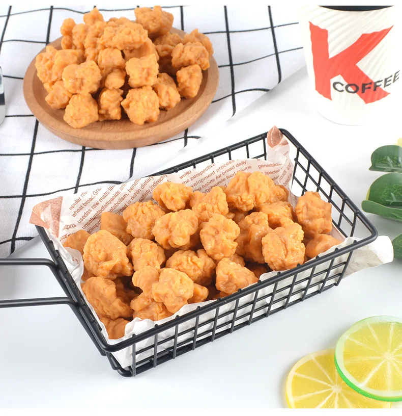 Искусственная курица, модель попкорна, имитация картофеля фри для магазина гамбургеров, Западная еда, реквизит для витрины, искусственная еда, детские игрушки