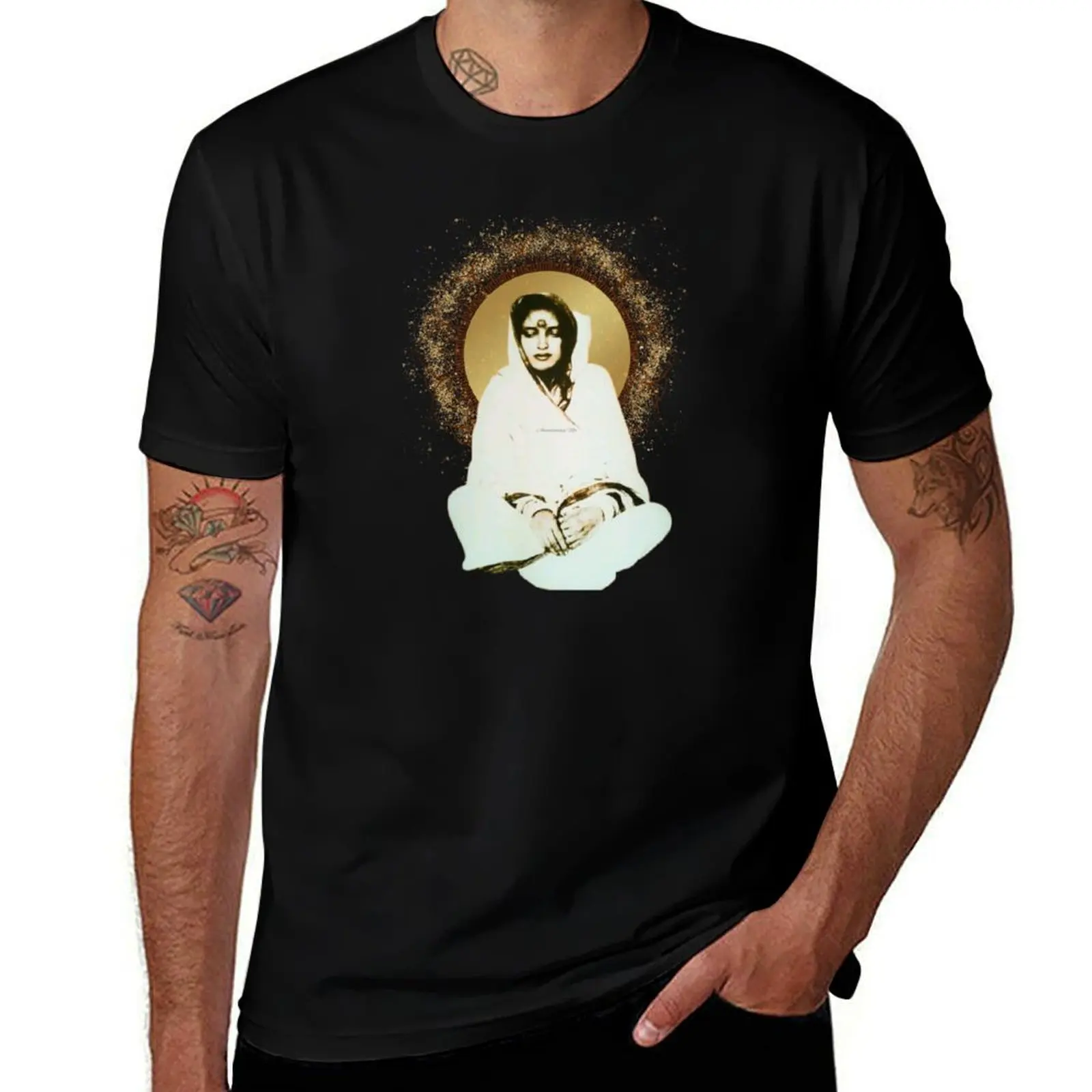 Футболка Anandamayi Ma впитывающая Samadhi, хлопковая футболка, хлопковая футболка, мужская футболка