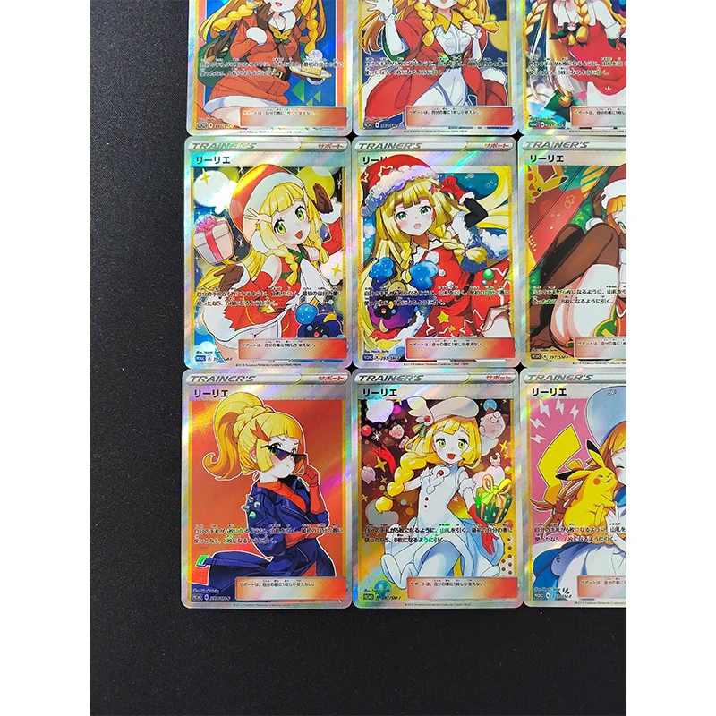 Фото Аниме Lillie Diy Ptcg Новогодняя серия игр периферийные коллекционные карты Рождественский подарок на день рождения Детские игрушки №4