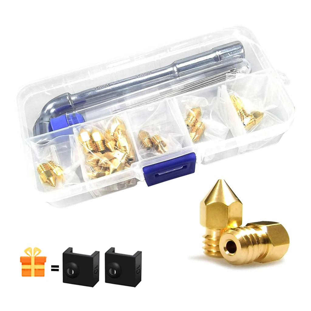 3D-принтер Creality MK8, латунное сопло 0,1/0,2/0,4/0,6/0,8/1,0 мм, сопла экструдера Hotend для 3D CR-8/CR-10/Ender 3/Ender 3S/5/6