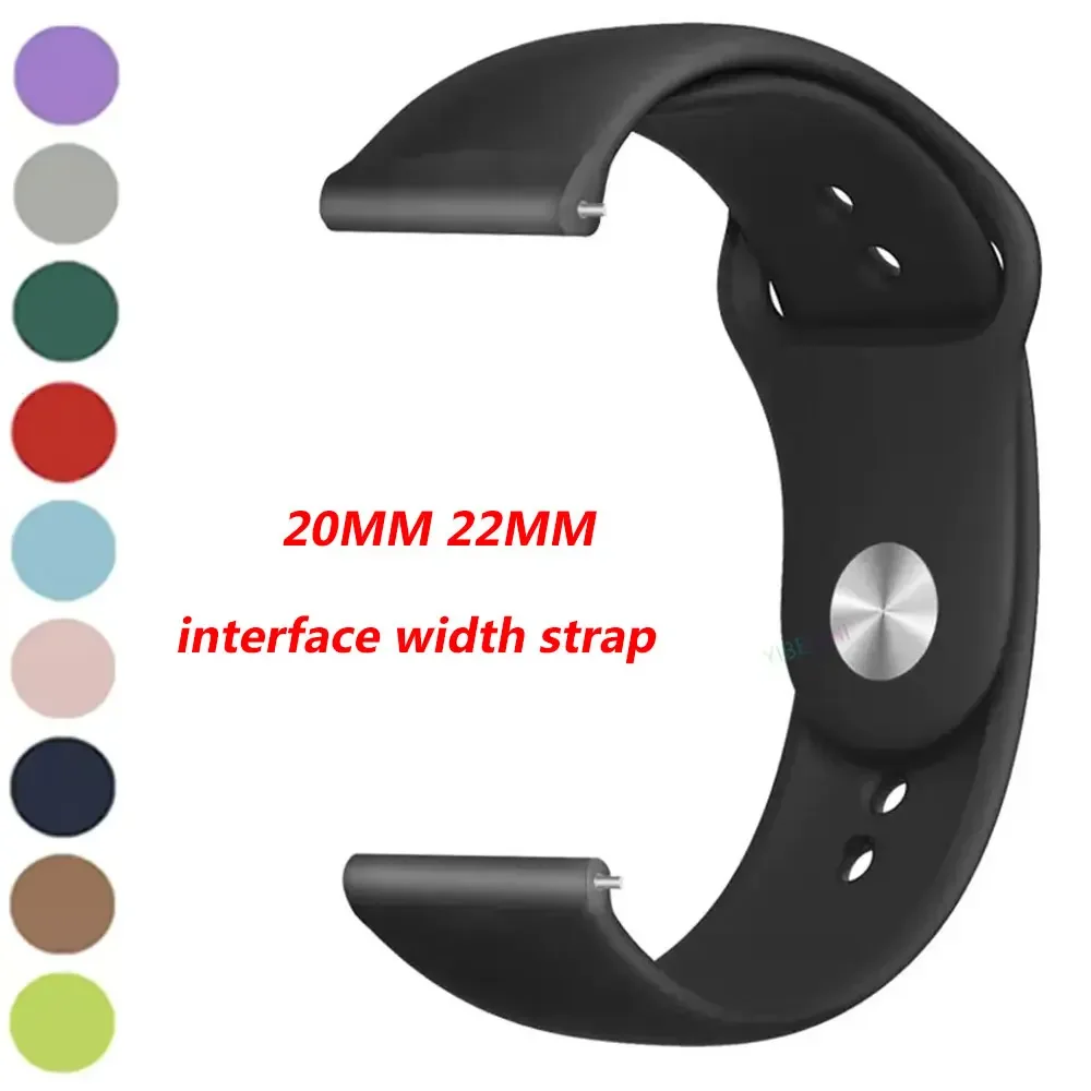 Спортивный силиконовый ремешок для часов 20 мм 22 мм, браслет Forerunner 265 255 Music Vivoactive 4 для Garmin CAME Sq 2