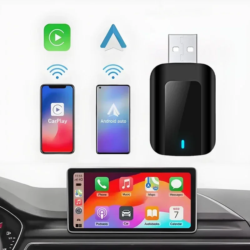Фото Для Lada Priora Carplay Android-адаптер Plug and Play для проводного Android Auto Car Smart Ai Box Bluetooth WiFi Auto Connect Maps №5