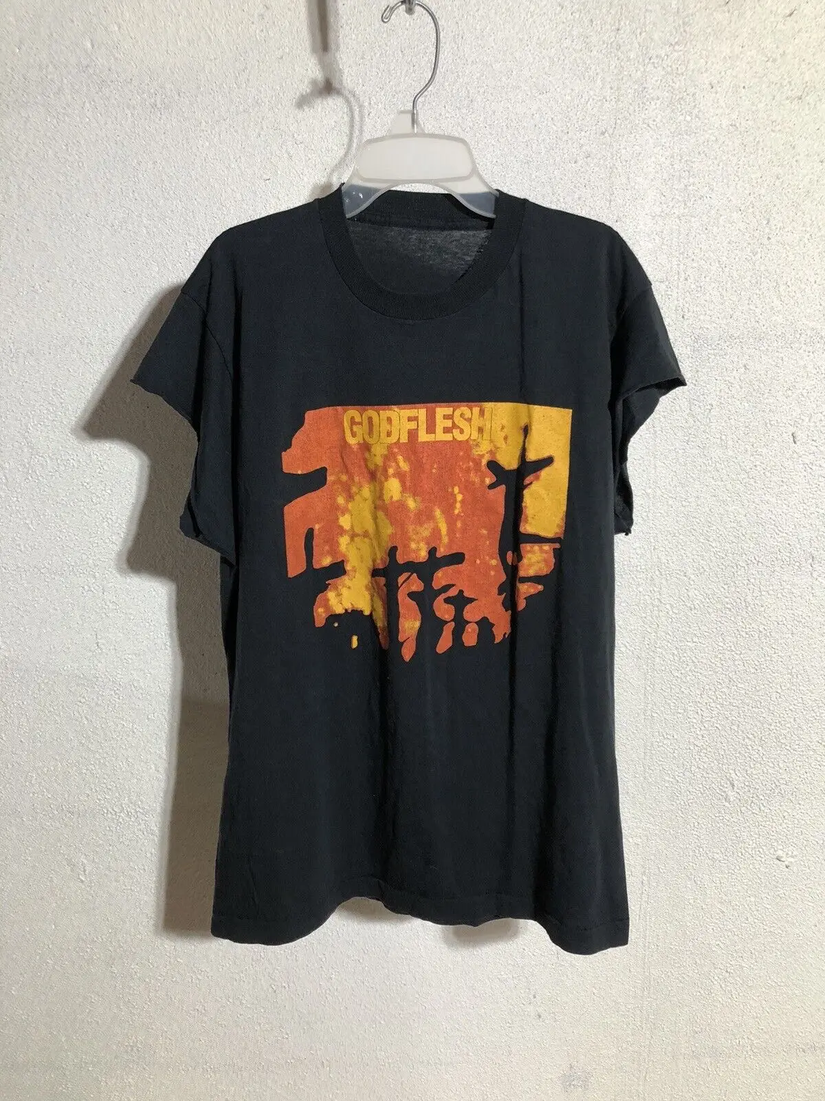 Новинка от LISTINGVintage 1989, уличная футболка Godflesh L, промышленный металлический шлам для нейроза