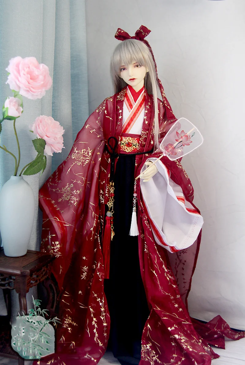 1/6 1/4 1/3 весы BJD одежда древний костюм китайский халат ханьфу для MSD SD13 Girl SSDF ID75 Strong Uncle Doll аксессуары A1186
