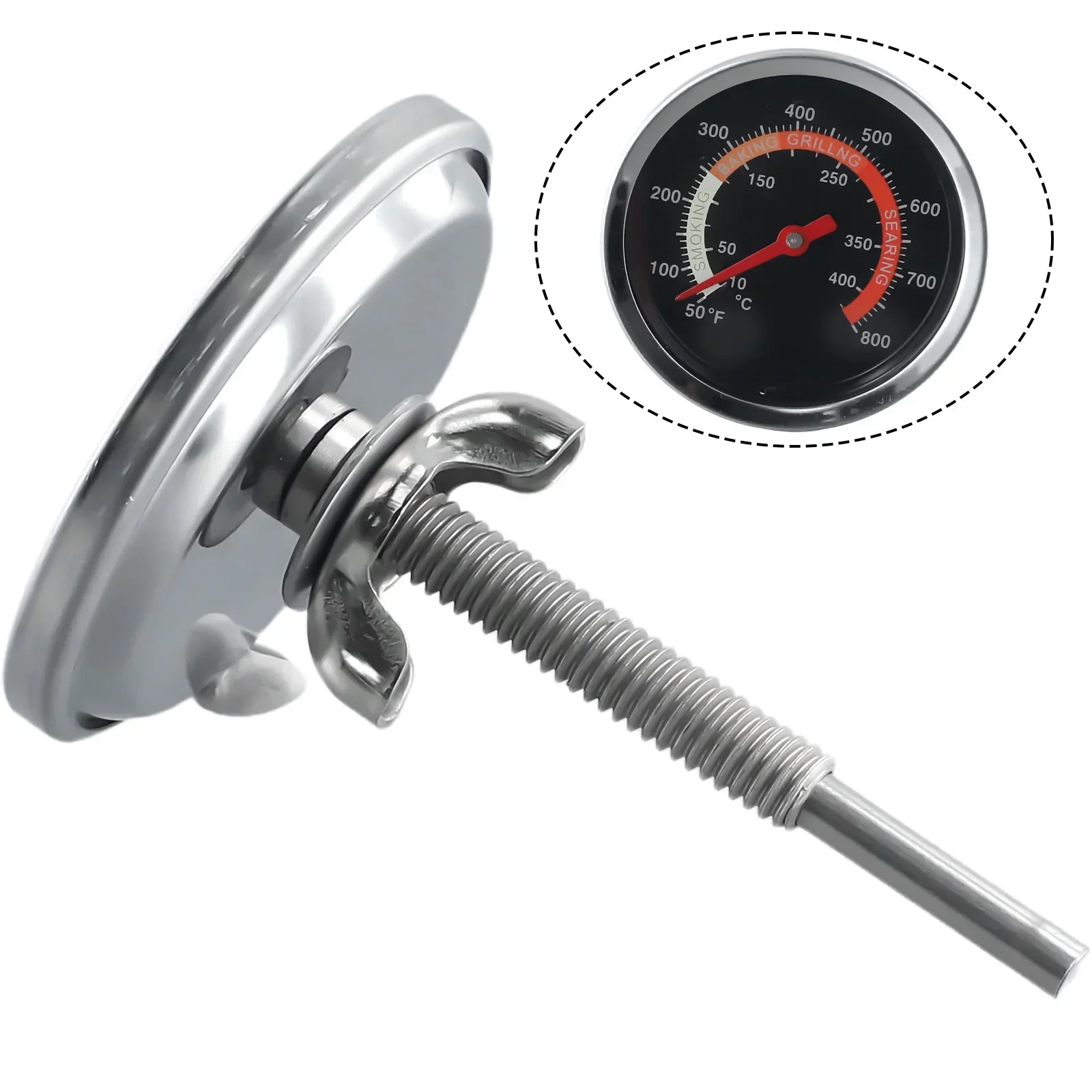Quality Brand New Termometr Temp Gauge Narzędzia do grillowania Części zamienne do grilla Stal nierdzewna 50 ℉ ~800 ℉   wa piec do grilla (art.: 3920c92dfb5a2) - 3920c92dfb5a2