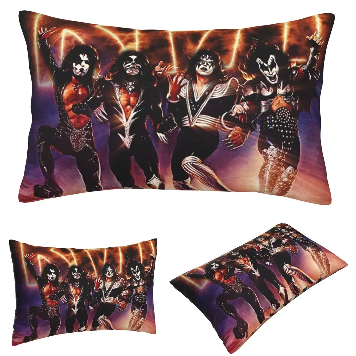 KISS The Band-Destroyer Fire Log Прямоугольная наволочка Чехлы для подушек Декор Спальня Кровать Домашний комфорт Пледы Подушка