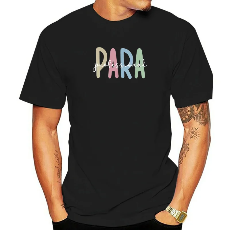 Футболка Paraprofessional Appreciation Parapro Para, черные, средние забавные милые топы, футболки с рисунком, женские футболки на лето 2024