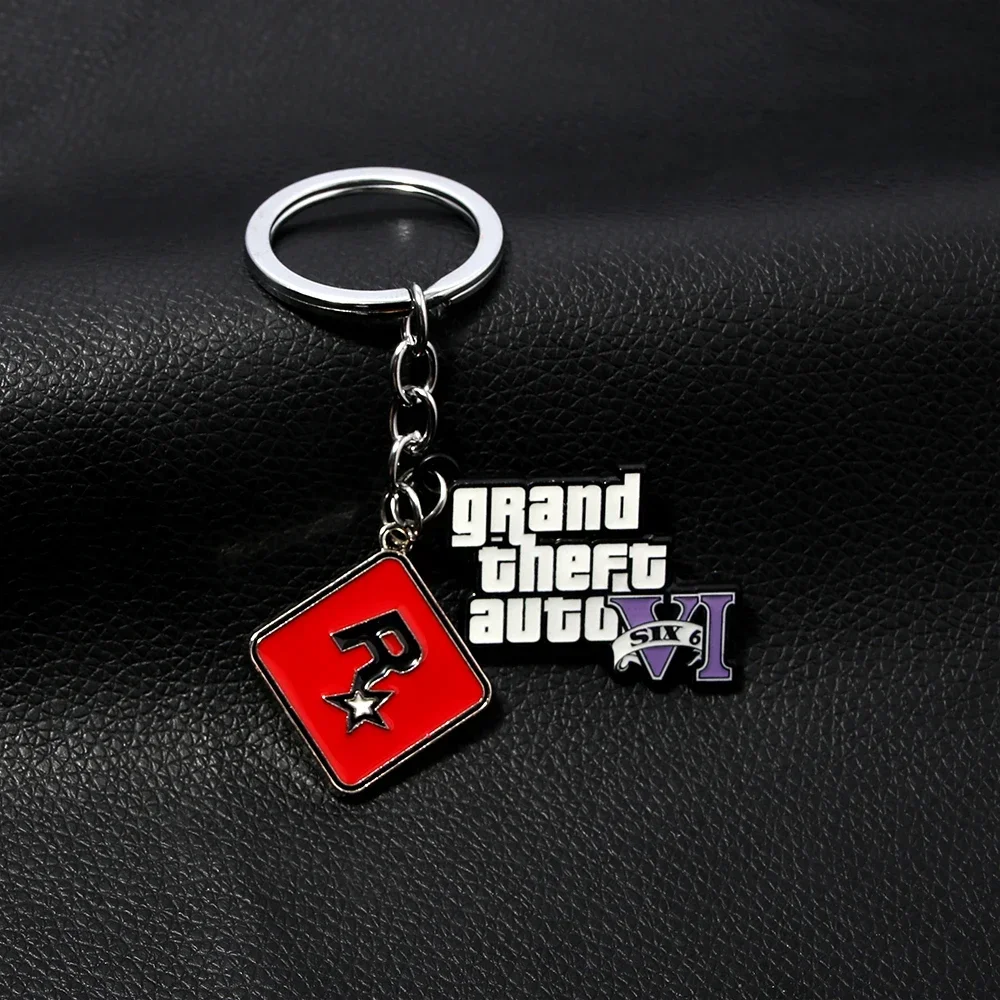 Фото Брелок для ключей PS4 GTA5, стильный брелок для ключей GTA V, Grand Theft Auto, 5 звезд, разные подвески для мужчин №4
